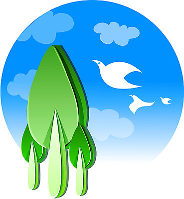 EPS 나무 식물 기념일 일러스트 자연 하늘 한국 여러그루 사람없음 자연보호 환경 숲 심볼 이미지다이어리 비둘기 세계환경의날 국내일러스트 아시아 다수 조류 이벤트 보호 생태계 파일형식 벡터 법정기념일