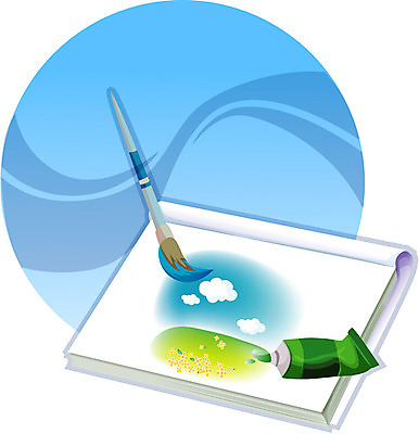 EPS 사계절 계절 교육 컬러 일러스트 방학 수채화 여름방학 미술 사람없음 여름 미술도구 붓 그리기 이미지다이어리 그림 입하 국내일러스트 모션 휴가 문화예술 절기 오브젝트 파일형식 벡터 여름_계절