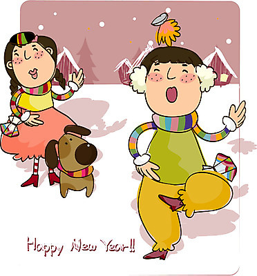 EPS 전신 한국문화 한국전통 여자 명절 남자 반려견 어린이 겨울 일러스트 새해 한국 서기 사람 소녀 소년 야외 두명 설날 전통놀이 제기차기 어린이만 국내일러스트 동양문화 전통 계절 기념일 아시아 모션 놀이 반려동물 개 파일형식 벡터