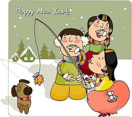 EPS 전신 여자 명절 남자 어린이 겨울 일러스트 낚시 새해 서기 사람 소녀 소년 야외 세명 레포츠 친구 설날 개 한복 어린이만 국내일러스트 한국전통 전통 계절 기념일 포유류 관계 모션 레저 전통의상 파일형식 벡터