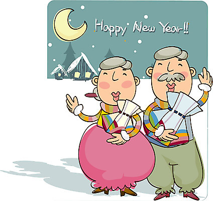 EPS 전신 캐릭터 부부 커플 여자 명절 할아버지 노년 남자 할머니 겨울 일러스트 새해 복주머니 한국 서기 사람 야외 두명 설날 노부부 달 인사 실버 야간 초승달 노인만 성인만 일러캐릭터 자연요소 전통 계절 기념일 아시아 관계 모션 전통소품 성인 예절 파일형식 벡터