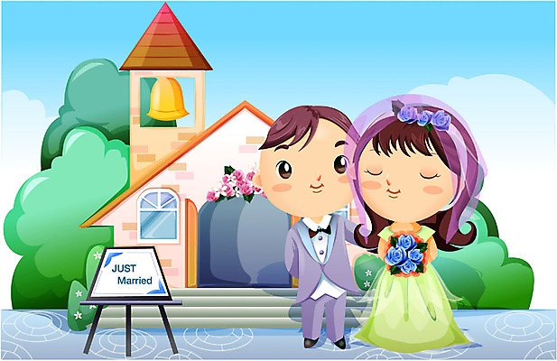 EPS 커플 여자 남자 신부 신랑 결혼 일러스트 결혼식 사람 이벤트 두명 로맨틱 이미지다이어리 국내일러스트 컨셉 관계 파일형식 벡터