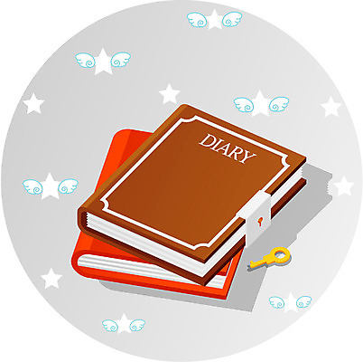 EPS 클립아트 일러스트 열쇠 문구용품 학용품 사람없음 다이어리 사무용품 공책 일기 오브젝트 팬시 두권 국내일러스트 2 파일형식 벡터