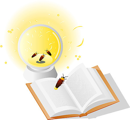 EPS 동물 아이콘 절지류 휴식 조명 취미 사람없음 책 여름 독서 반딧불이 2D아이콘 계절 곤충 컨셉 파일형식 벡터