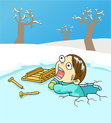 EPS 계절 남자 초등학생 어린이 겨울 일러스트 한명 사람 소년 상반신 야외 얼음 눈 썰매 빙판 빠짐 남자만 남자한명만 어린이만 소년만 소년한명만 국내일러스트 자연요소 1 학생 날씨 파일형식 벡터