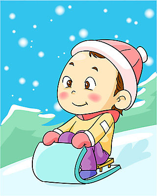 EPS 계절 남자 초등학생 어린이 겨울 일러스트 한명 사람 소년 야외 눈 썰매 남자만 남자한명만 어린이만 소년만 소년한명만 국내일러스트 자연요소 1 학생 날씨 파일형식 벡터