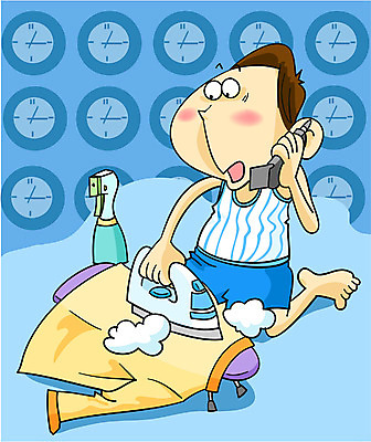 EPS 라이프스타일 남자 와이셔츠 가사 일러스트 실내 사람 앉기 전자제품 가전제품 직장인 생활가전 통화 다리미 다림질 남자만 국내일러스트 직업 셔츠 모션 내부 생활 파일형식 벡터