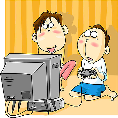 EPS 라이프스타일 남자 일러스트 실내 사람 앉기 소년 두명 텔레비전 게임 게임기 남자만 국내일러스트 어린이 모션 놀이 내부 생활 전자제품 파일형식 벡터