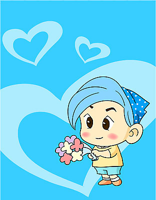 EPS 전신 기념일 남자 초등학생 어린이 꽃다발 일러스트 화이트데이 발렌타인데이 사랑 한명 사람 이벤트 소년 하트 남자만 남자한명만 어린이만 소년만 소년한명만 국내일러스트 모양 1 학생 꽃 감정 데이이벤트 파일형식 벡터