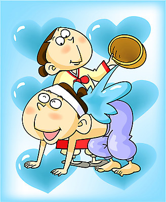 EPS 전신 전통 라이프스타일 부부 커플 여자 남자 일러스트 사랑 서기 사람 두명 여름 더위 한복 등목 국내일러스트 한국전통 계절 감정 관계 모션 날씨 생활 씻기 전통의상 파일형식 벡터