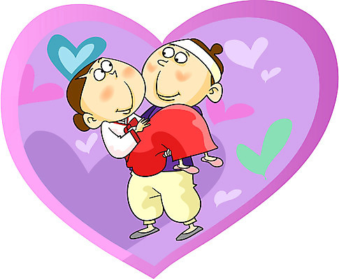 EPS 전신 전통 부부 커플 여자 남자 일러스트 사랑 서기 사람 두명 한복 국내일러스트 한국전통 감정 관계 모션 전통의상 파일형식 벡터