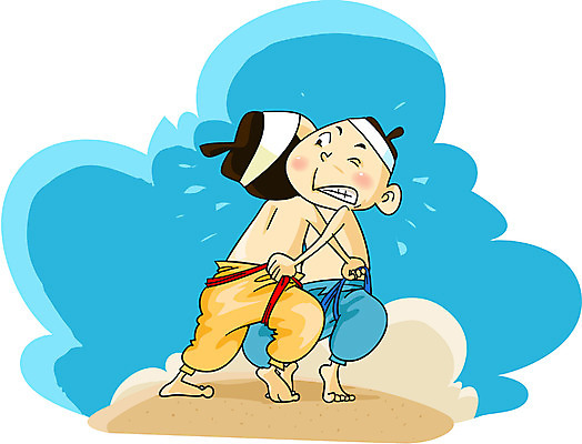 EPS 전신 한국문화 한국전통 전통 명절 남자 일러스트 한국 서기 사람 경기 성인 야외 두명 추석 전통놀이 씨름 남자만 성인남자만 성인만 국내일러스트 동양문화 기념일 아시아 스포츠 모션 놀이 파일형식 벡터