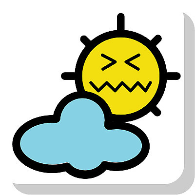 EPS 자연요소 구름 아이콘 자연 버튼 날씨 픽토그램 태양 찡그림 웹아이콘 날씨아이콘 2D아이콘 표정 생태계 파일형식 벡터