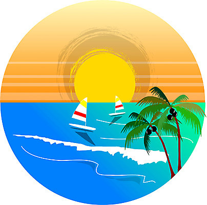 EPS 클립아트 바다 백그라운드 일러스트 자연 하늘 풍경 사람없음 야외 여름 레포츠 일출 노을 일몰 윈드서핑 수상스포츠 보트 선박 국내일러스트 자연요소 계절 스포츠 수상교통 배_교통 레저 생태계 파일형식 벡터