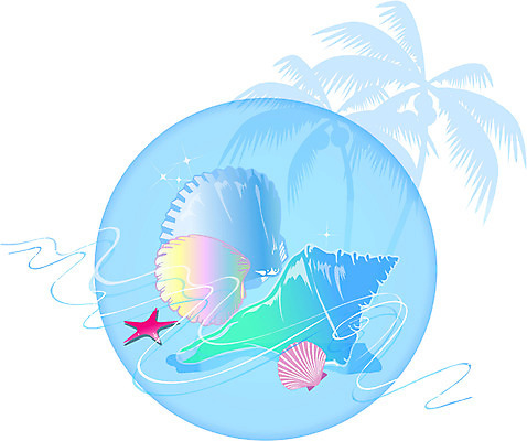 EPS 클립아트 사계절 계절 바다 여행 일러스트 자연 조개 연체동물 풍경 사람없음 여름 야자수 소라 휴양지 국내일러스트 나무 어패류 무척추동물 장소 생태계 파일형식 벡터