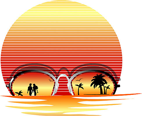 EPS 전신 클립아트 커플 여자 남자 실루엣 안경 바다 여행 일러스트 자연 하늘 휴가 그림자 서기 사람 풍경 해변 두명 여름 선글라스 야자수 태양 일출 노을 일몰 국내일러스트 자연요소 나무 잡화 계절 관계 모션 촬영기법 생태계 파일형식 벡터