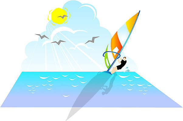 EPS 주간 클립아트 스포츠용품 바다 백그라운드 일러스트 자연 사람 풍경 야외 여름 레포츠 윈드서핑 수상스포츠 휴양지 국내일러스트 자연요소 계절 스포츠 레저 장소 오브젝트 생태계 파일형식 벡터