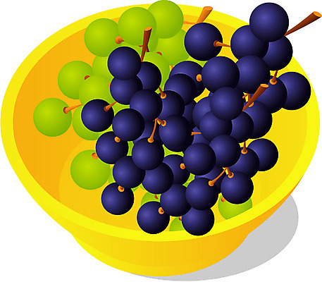 EPS 클립아트 식물 그릇 음식 과일 일러스트 포도 사람없음 농작물 청포도 믹싱볼 국내일러스트 식기 농업 파일형식 벡터
