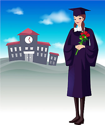 EPS 주간 여자 교육 일러스트 학사모 졸업 학교 청소년 하늘 한명 사람 이벤트 20대 성인 야외 장미 스쿨라이프 졸업가운 이미지다이어리 여자만 여자한명만 국내일러스트 자연요소 모자_잡화 1 라이프스타일 꽃 청년 가운 파일형식 벡터