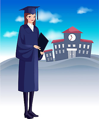EPS 주간 여자 교육 일러스트 학사모 졸업 학교 청소년 하늘 한명 사람 이벤트 20대 성인 야외 스쿨라이프 졸업가운 이미지다이어리 여자만 여자한명만 국내일러스트 자연요소 모자_잡화 1 라이프스타일 청년 가운 파일형식 벡터