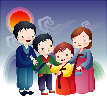 EPS 전통 여자 명절 남자 일러스트 가족 새해 사람 여러명 설날 추석 전통의상 한복 국내일러스트 한국전통 기념일 다수 관계 파일형식 벡터