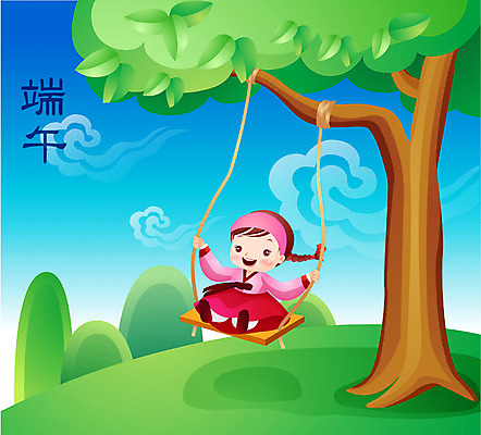 EPS 전통 여자 명절 초등학생 어린이 일러스트 한명 사람 소녀 추석 전통놀이 전통의상 한복 그네 단오 여자만 여자한명만 어린이만 소녀만 소녀한명만 국내일러스트 1 학생 한국전통 기념일 놀이 파일형식 벡터