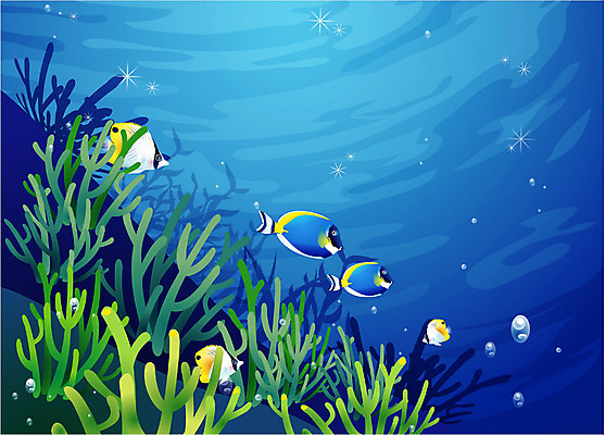 EPS 동물 척추동물 바다 일러스트 자연 관상어 어류 풍경 사람없음 바닷속 해저 수중동물 바다배경 국내일러스트 백그라운드 수중 생태계 파일형식 벡터
