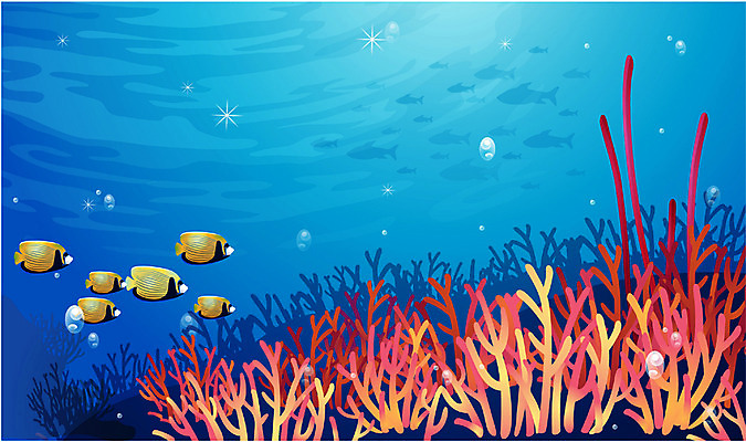 EPS 동물 척추동물 바다 일러스트 자연 관상어 어류 풍경 사람없음 바닷속 해저 수중동물 바다배경 국내일러스트 백그라운드 수중 생태계 파일형식 벡터