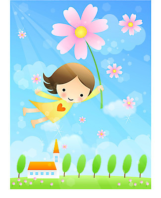 EPS 주간 전신 여자 꽃잎 꽃 감정 어린이라이프 초등학생 어린이 일러스트 상상 한명 사람 풍경 소녀 야외 빛 비행 순수 코스모스 여자만 여자한명만 어린이만 소녀만 소녀한명만 국내일러스트 자연요소 식물 1 학생 라이프스타일 컨셉 파일형식 벡터