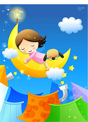 EPS 전신 여자 감정 어린이라이프 초등학생 어린이 엎드리기 일러스트 상상 지붕 한명 사람 풍경 소녀 야외 달 잠 수면 야간 초승달 순수 여자만 여자한명만 어린이만 소녀만 소녀한명만 국내일러스트 자연요소 1 학생 라이프스타일 컨셉 모션 물 파일형식 벡터