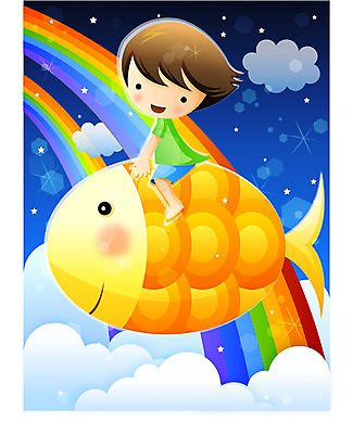 EPS 전신 구름 남자 감정 어린이라이프 초등학생 어린이 무지개 일러스트 상상 하늘 어류 한명 사람 앉기 소녀 소년 야외 비행 야간 순수 어린이만 국내일러스트 자연요소 1 학생 라이프스타일 여자 컨셉 모션 수중동물 파일형식 벡터