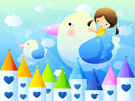 EPS 주간 전신 여자 감정 어린이라이프 초등학생 어린이 일러스트 상상 오리 병아리 한명 사람 앉기 소녀 야외 빛 놀이공원 비행 성 순수 여자만 여자한명만 어린이만 소녀만 소녀한명만 국내일러스트 자연요소 1 학생 라이프스타일 건축물 컨셉 모션 조류 테마파크 파일형식 벡터