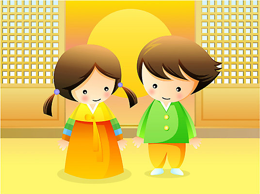 EPS 전신 한국전통 커플 여자 명절 남자 어린이라이프 어린이 일러스트 새해 실내 서기 사람 소녀 소년 두명 친구 설날 문 보름달 한복 어린이만 국내일러스트 전통 라이프스타일 기념일 관계 모션 한국 내부 달 전통의상 파일형식 벡터