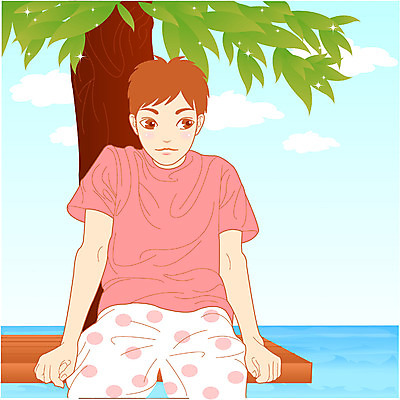 EPS 주간 나무 웰빙 계절 남자 여유 바다 여행 일러스트 휴가 휴식 한그루 한명 사람 앉기 상반신 20대 성인 야외 여름 여름휴가 바캉스 나무그늘 남자만 남자한명만 성인남자만 청년만 청년남자만 청년남자한명만 성인한명만 성인남자한명만 성인만 국내일러스트 자연요소 식물 1 감정 컨셉 모션 청년 그늘 파일형식 벡터 여름_계절