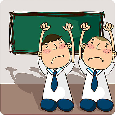 EPS 학생 교육 남자 교복 남학생 일러스트 청소년 실내 사람 소년 상반신 두명 친구 무릎꿇기 체벌 벌서기 남자만 십대만 십대남자만 국내일러스트 옷 어린이 관계 모션 내부 파일형식 벡터