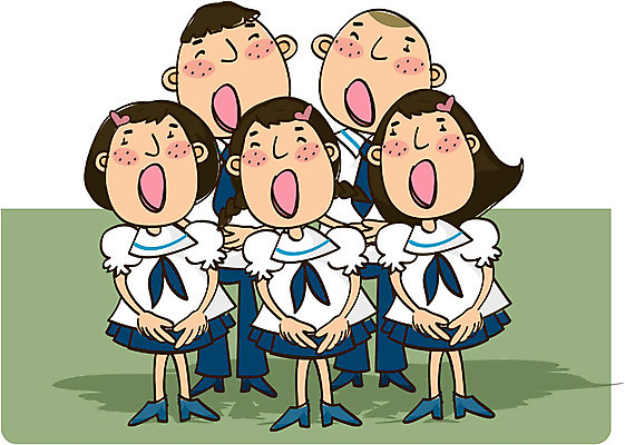 EPS 전신 학생 여학생 여자 교육 남자 교복 음악 남학생 일러스트 노래 교과목 청소년 수업 서기 사람 소년 여러명 음악교육 합창 합창대회 십대만 국내일러스트 옷 어린이 다수 모션 문화예술 대회 파일형식 벡터