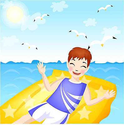 EPS 주간 학생 계절 어린이교육 교육 남자 초등학생 어린이 바다 일러스트 방학 여름방학 한명 사람 소년 상반신 야외 여름 여름휴가 바캉스 눕기 보트 해수욕장 남자만 남자한명만 어린이만 소년만 소년한명만 국내일러스트 자연요소 1 배_교통 모션 휴가 파일형식 벡터 여름_계절