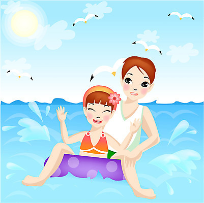 EPS 주간 학생 계절 여자 어린이교육 교육 남자 어린이 바다 일러스트 물놀이 물장구 방학 여름방학 사람 소녀 소년 상반신 야외 두명 여름 여름휴가 바캉스 해수욕 어린이만 구명부환 국내일러스트 자연요소 놀이 휴가 안전장비 튜브 파일형식 벡터 여름_계절