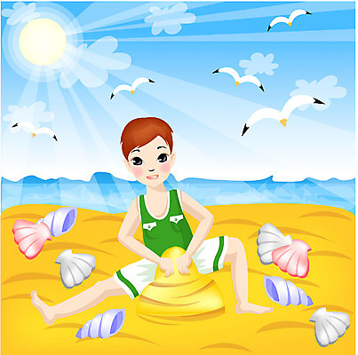 EPS 주간 전신 계절 어린이교육 교육 남자 초등학생 어린이 모래 바다 일러스트 갈매기 방학 조개 여름방학 한명 서기 사람 소년 해변 야외 여름 빛 모래사장 태양 광선 소라 해수욕장 모래성 남자만 남자한명만 어린이만 소년만 소년한명만 국내일러스트 자연요소 1 학생 모션 조류 휴가 어패류 파일형식 벡터 여름_계절