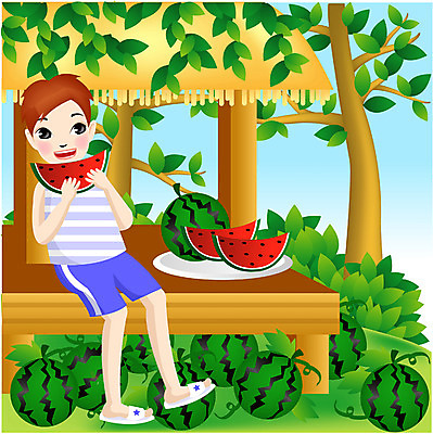 EPS 주간 전신 계절 어린이교육 교육 남자 초등학생 어린이 일러스트 방학 여름음식 수박 여름방학 한명 사람 앉기 소년 야외 여름 과수원 원두막 남자만 남자한명만 어린이만 소년만 소년한명만 제철음식 제철과일 국내일러스트 자연요소 1 학생 음식 농업 과일 모션 휴가 제철 파일형식 벡터 여름_계절