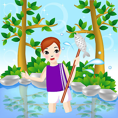 EPS 주간 계절 어린이교육 교육 남자 초등학생 어린이 일러스트 방학 여름방학 어류 한명 서기 사람 소년 상반신 야외 여름 개울 고기잡이 남자만 남자한명만 어린이만 소년만 소년한명만 국내일러스트 자연요소 1 학생 모션 휴가 어업 강 수중동물 파일형식 벡터 여름_계절