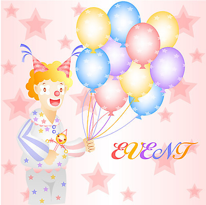 EPS 남자 일러스트 서기 사람 이벤트 상반신 파티 피에로 오브젝트 이벤트용품 풍선 남자만 국내일러스트 모션 파일형식 벡터