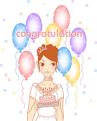 EPS 여자 일러스트 기념 한명 사람 이벤트 상반신 20대 성인 파티 케이크 축하 생일 이벤트용품 파티복 풍선 여자만 여자한명만 성인여자만 청년만 청년여자만 성인한명만 청년여자한명만 성인여자한명만 성인만 국내일러스트 1 옷 기념일 컨셉 디저트 청년 오브젝트 파일형식 벡터