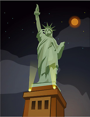 EPS 클립아트 해외 외국문화 여행 북아메리카 일러스트 휴가 아메리카 미술 풍경 사람없음 야외 관광지 동상 조각상 미국 세계문화유산 야간 작품 자유의여신상 어메리카 국내일러스트 자연요소 문화 문화예술 조형물 문화재 대륙 기념물 파일형식 벡터