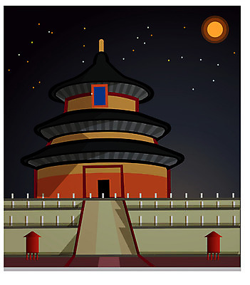 EPS 클립아트 해외 시설물 건축 아시아 외국문화 고건축 일러스트 해외건축 유적지 중국문화 풍경 사람없음 야외 관광지 중국 동양건축 야간 중국건축 천단 천단기년전 국내일러스트 자연요소 동양문화 건축물 나라 문화 여행 파일형식 벡터 동양