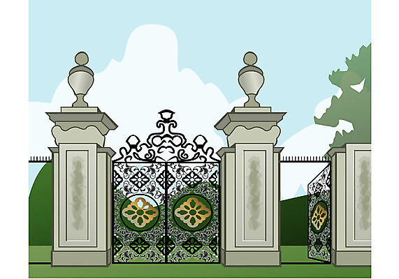 EPS 주간 클립아트 해외 시설물 건축 유럽 외국문화 여행 일러스트 휴가 영국 풍경 사람없음 야외 관광지 문 정문 큐왕립식물원 국내일러스트 자연요소 건축물 나라 문화 런던 식물원 파일형식 벡터