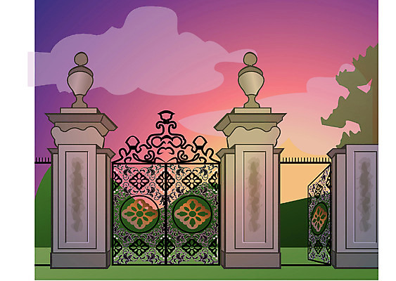 EPS 클립아트 해외 시설물 건축 유럽 외국문화 여행 일러스트 휴가 영국 풍경 사람없음 야외 관광지 문 정문 큐왕립식물원 국내일러스트 건축물 나라 문화 런던 식물원 파일형식 벡터