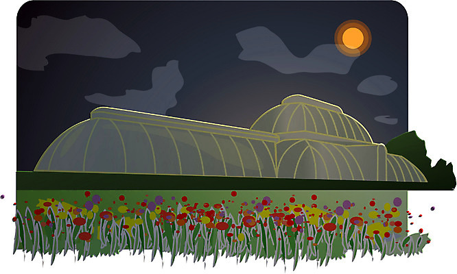 EPS 클립아트 해외 시설물 건축 유럽 외국문화 여행 일러스트 휴가 영국 풍경 사람없음 야외 관광지 야간 식물원 큐왕립식물원 국내일러스트 자연요소 건축물 나라 문화 런던 파일형식 벡터