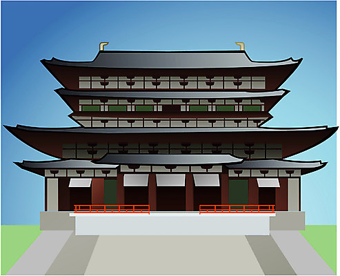 EPS 주간 클립아트 해외 시설물 건축 외국문화 여행 고건축 일본문화 일러스트 유적지 풍경 사람없음 야외 건물 관광지 탑 일본 동양건축 일본건축 야쿠시사 야쿠시사금당 신사_일본건축 국내일러스트 자연요소 동양문화 건축물 아시아 문화 파일형식 벡터 동양