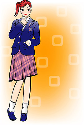 EPS 전신 직업 학생 여학생 여자 교복 일러스트 중학생 청소년 고등학생 한명 서기 사람 10대 스쿨라이프 여자만 여자한명만 십대만 십대여자만 십대여자한명만 국내일러스트 1 라이프스타일 옷 학교 모션 파일형식 벡터